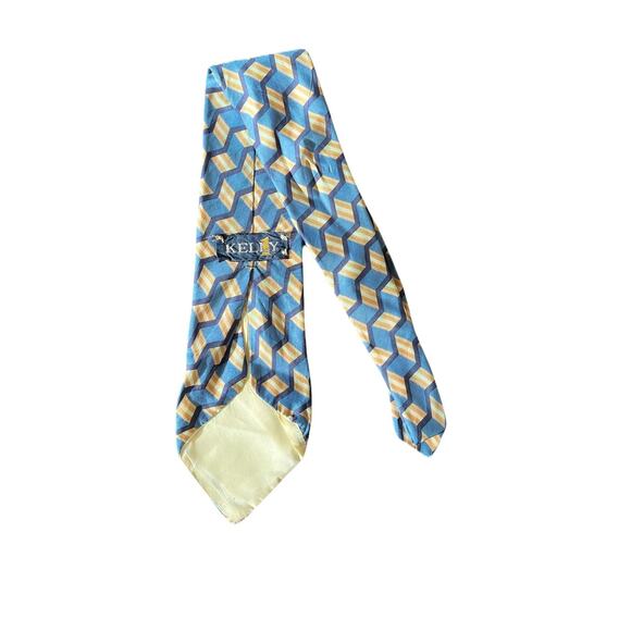 Kelly Men’s Blue & Yellow Tie - Picture 3 of 4